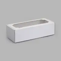Коробка самосборная, с окном, белая, 32 х 13 х 9 см