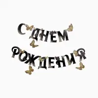 Гирлянда на кольцах на стену &laquo;С Днем Рождения&raquo;, 140 см