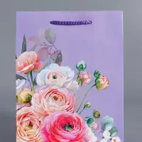 Пакет подарочный ламинированный &laquo;Нежность без слов&raquo;, сиреневый, 18&times;22.3&times;10 см