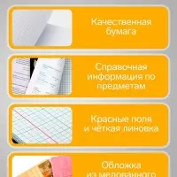 Набор предметных тетрадей Calligrata &laquo;Полоса&raquo;, 10 предметов, 48 листов, со справочным материалом, обложка из мелованного картона