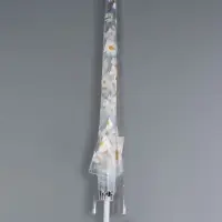 Зонт - трость детский &laquo;Ромашка&raquo;, полуавтоматический, 8 спиц, R=45/55 см, d=90 см, прозрачный