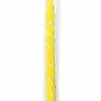 Свеча витая, 2.2&times;25 см, лакированная жёлтая