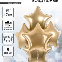 Воздушные шары фольгированные 19" &laquo;Шампань&raquo;, 5 шт.