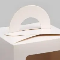 Коробка для 1 капкейка, белая, 9.2×9.2×11.1 см