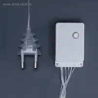 Гирлянда &laquo;Бахрома&raquo; 2.4&times;0.9 м с насадками &laquo;Звёзды&raquo;, IP20, прозрачная нить, 138 LED, свечение тёплое белое, 8 режимов, 220 В