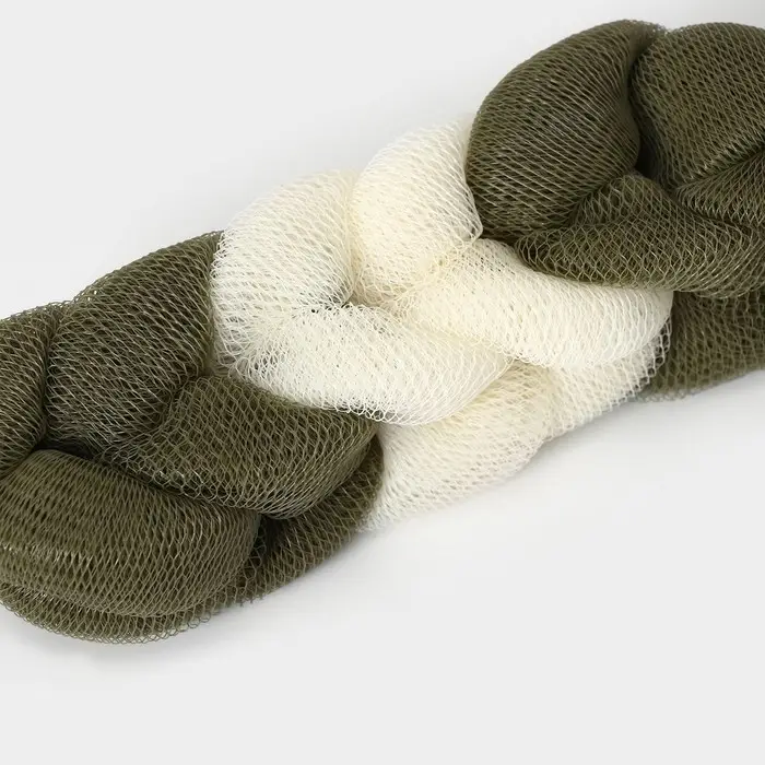 Мочалка для тела Доляна &laquo;Колосок&raquo;, 40 г, зелёная