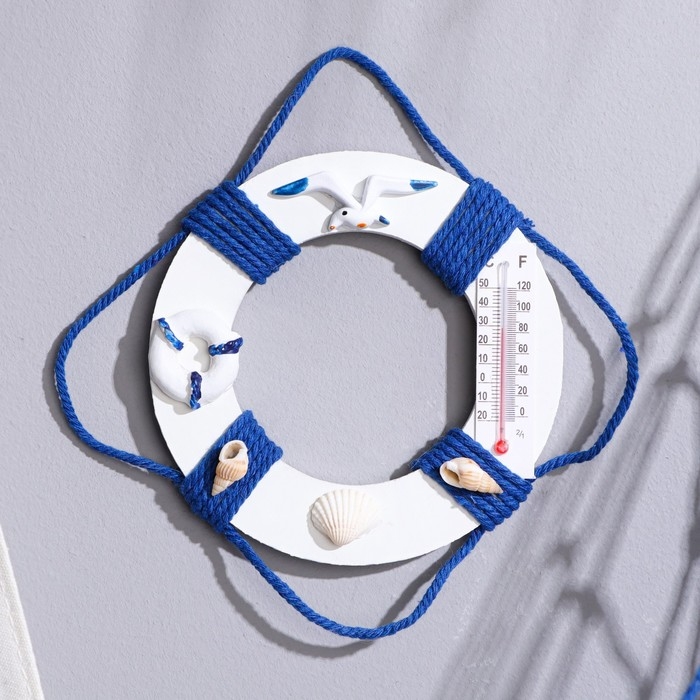 Интерьерный сувенир Интерьерный сувенир "Спасательный круг" с термометром 10*10см