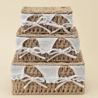 Корзины для хранения SL Home, плетёные, ручной работы, 3 шт.: от 18&times;12&times;8 см до 26&times;20&times;12 см