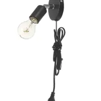 Спот &laquo;Дарни&raquo; с проводом и выключателем Е27 40 Вт чёрный 10&times;10&times;10-160 см