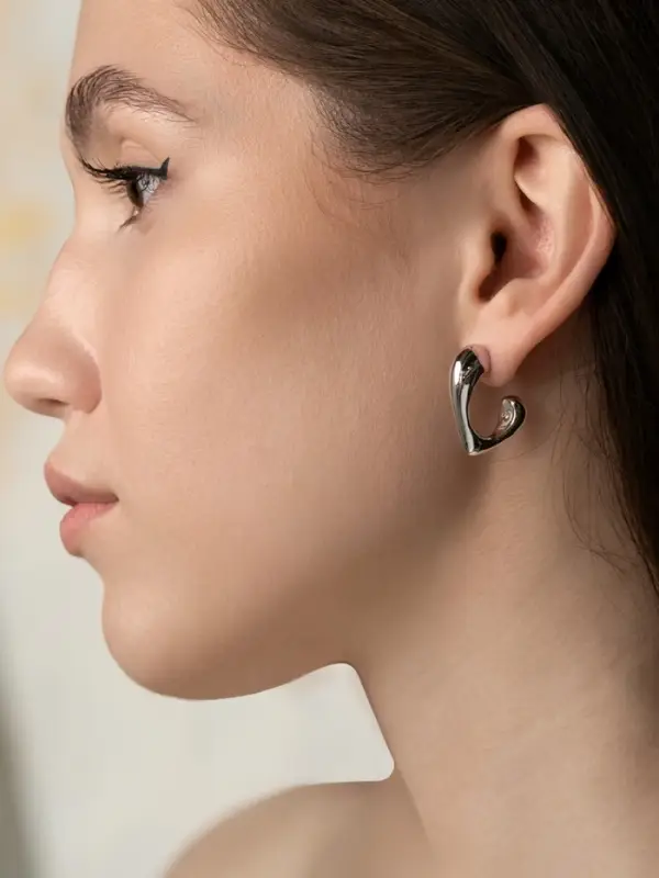 Серьги QF &laquo;Сердце леопарда&raquo;, набор 4 пары, бусины, цвет золото, серебро