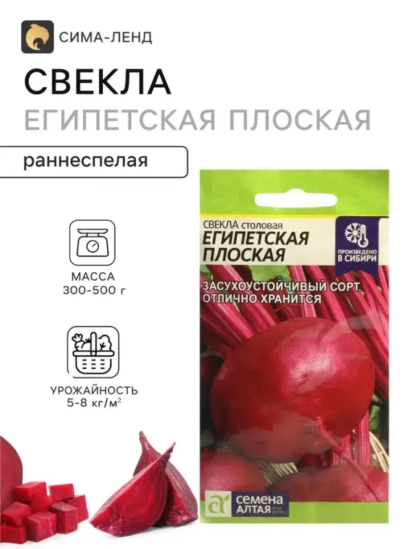 Семена Свекла &laquo;Египетская плоская&raquo;, 3 г, &laquo;Семена Алтая&raquo;