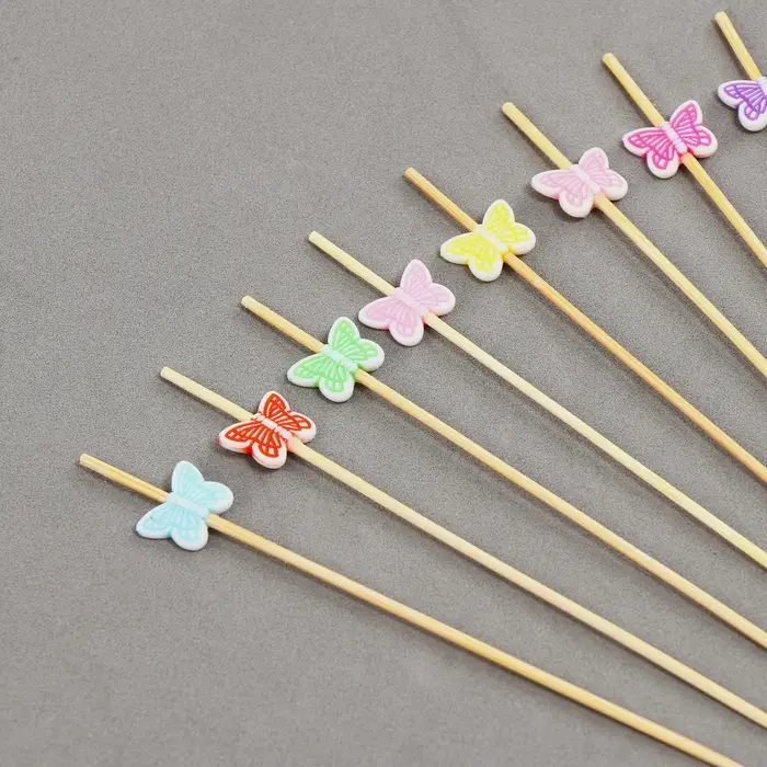 Шпажки для канапе деревянные «Бабочки», 12 см, набор 12 шт.