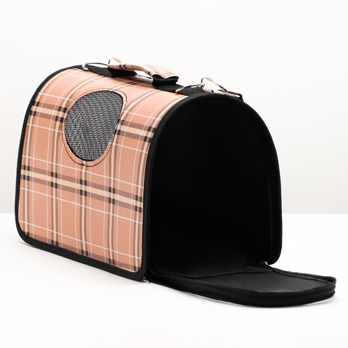 Сумка - переноска для животных  Сумка - переноска для животных "Клетка", розовая, размер S, 37 х 20х 24 см