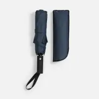 Зонт складной Smooth Move с плавным закрытием, темно-синий