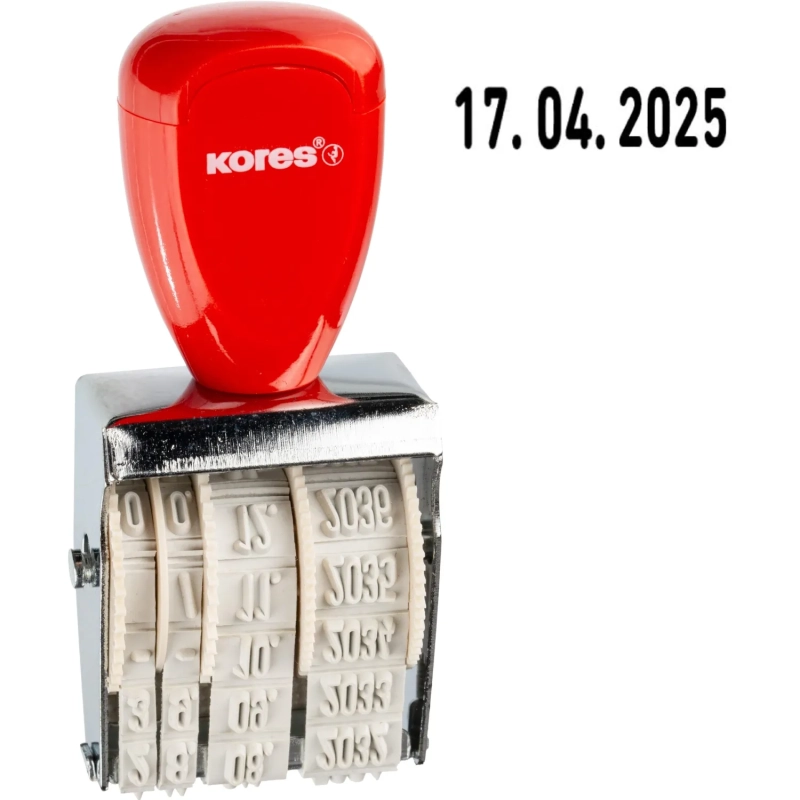 Датер ручной Kores 4мм месяц цифрами 71714