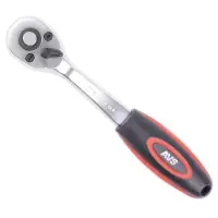 Рукоятка трещоточная 1/4"DR 45 зубцов (пластиковая ручка) AVS RK11445