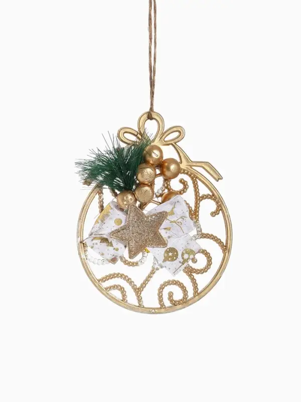 Ёлочная игрушка &laquo;Зимнее волшебство. Шар с веточкой&raquo;, 12.5&times;10 см