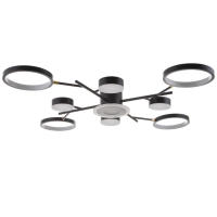 Люстра с ПДУ 2300/9BK LED 190Вт 3000-6000К черный 85х85х9 см BayerLux