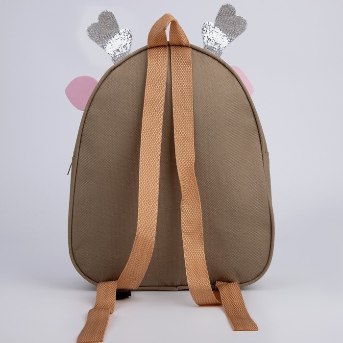 Рюкзак детский из искусственной кожи «Олененок», 30×25 см, розовый