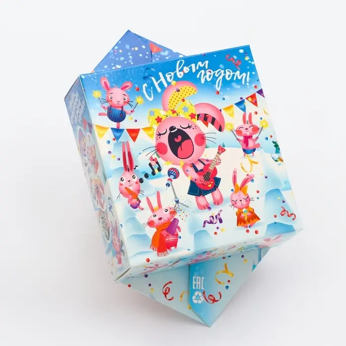Коробка - конфета подарочная новогодняя складная &laquo;Шурум - Бурум&raquo; 20&times;4.5&times;11.5 см