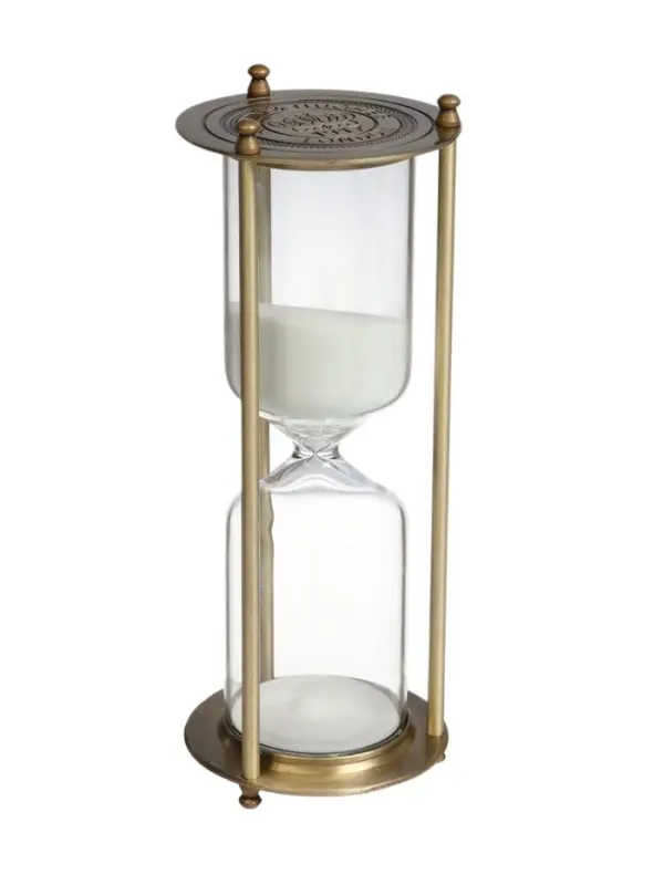 Песочные часы, на 60 минут, 8&times;21 см, металлические, медные