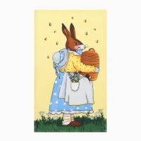 Набор кухонных полотенец Доляна "Bee and bunny" 2 шт, 28х46 см, рогожка, 100% хлопок, 160г/м2