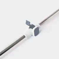 Швабра для окон на зажимах 28&times;8 см, с телескопической ручкой 103-145 см, 2 насадки из микрофибры 45+180 поворот