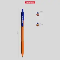 Ручка шариковая ErichKrause R-301 Matic Orange, узел 0.7 мм, автоматическая, стержень синий