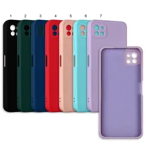 Чехол для Samsung A22S цветной силикон