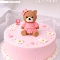 Фигурка-топпер для торта &laquo;Мишка с бантиком&raquo;