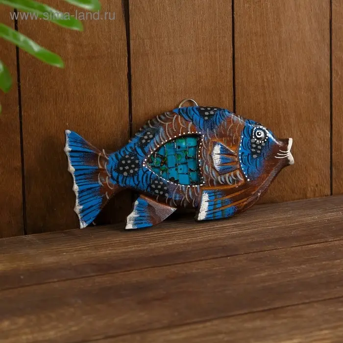 Панно Панно "Рыбка морская" дерево 20х1,5х10 см