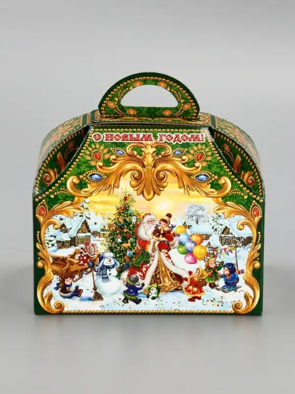 Подарочная новогодняя коробка «ЧУДО ТРОЙКА в золоте» Ларец малый, 18.5×12.5×19 см Подарочная новогодняя коробка «ЧУДО ТРОЙКА в золоте» Ларец малый, 18.5×12.5×19 см