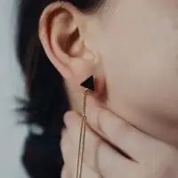 Серьги висячие &laquo;Геометрия&raquo;, треугольники, цвет золото, 7 см
