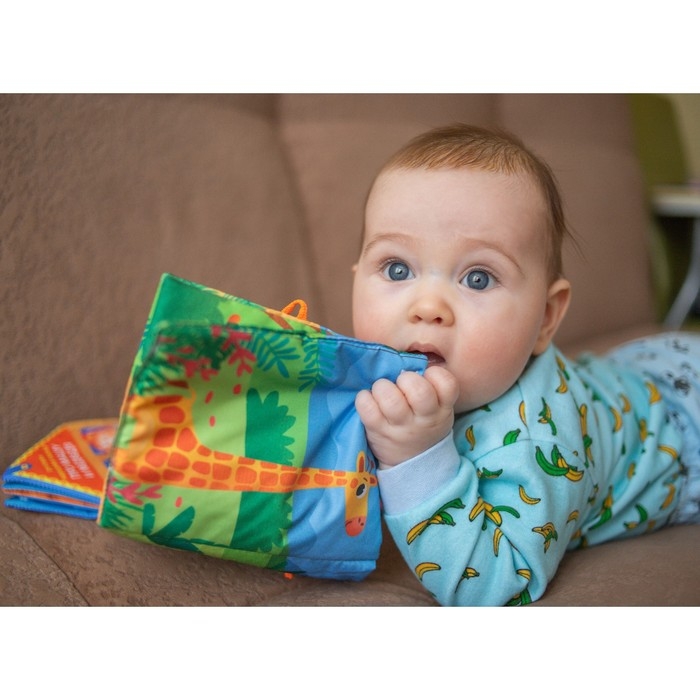 Книжка - шуршалка «Животные Африки» 14х16 см, Крошка Я