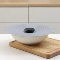 Крышка универсальная Доляна, силикон, d=22.5 см, серая