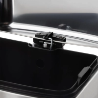 Ведро мусорное с педалью и доводчиком Luscan 12л,матов., прямоуг,нерж сталь