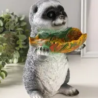 Копилка для денег с подставкой для мелочей &laquo;Енот&raquo;, полистоун, 26&times;17&times;19 см