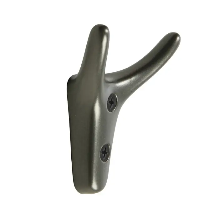 Крючок мебельный CAPPIO YAK, двухрожковый, цвет графит