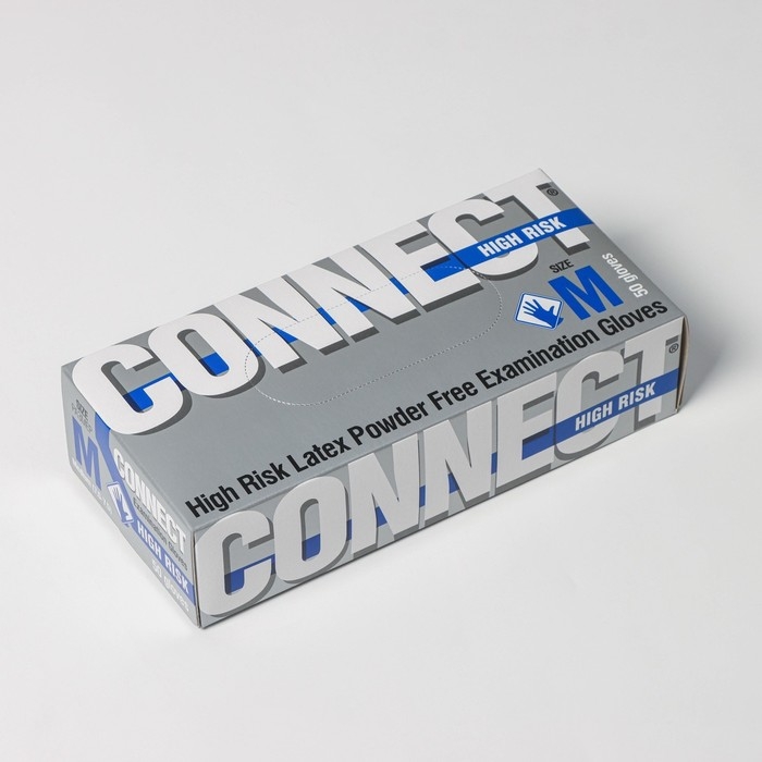 Перчатки латексные High Risk, смотровые, нестерильные, размер M, 50 шт/уп (25 пар), цвет синий Перчатки латексные High Risk, смотровые, нестерильные, размер M, 50 шт/уп (25 пар), цвет синий