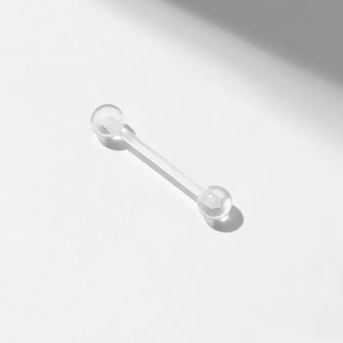 Пирсинг в язык «Шарики», L=16 мм, прозрачный Пирсинг в язык «Шарики», L=16 мм, прозрачный