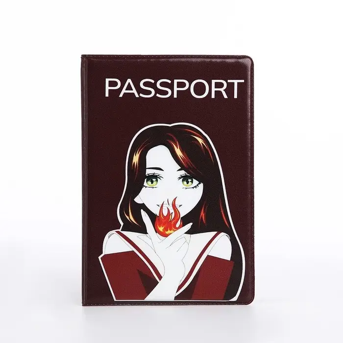 Обложка для паспорта, цвет бордовый