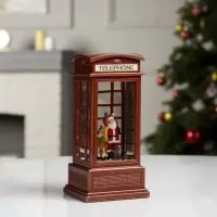 Светодиодная фигура &laquo;Дед Мороз и олень&raquo; 9&times;20&times;8 см, пластик, от батареек ААх3, USB, свечение тёплое белое