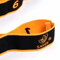 Эспандер-лента Sangh, эластичная, с захватами, 90&times;4 см, оранжевый