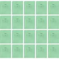 Тетрадь в зеленом офсете 12л,частая косая линия уп. по 20 шт.,100% белизна