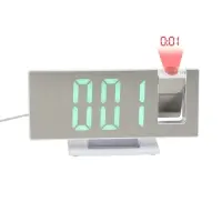Часы-будильник электронные настольные с проекцией на потолок, 18.4&times;7.5 см, зеленая индикация