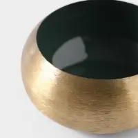Подсвечник золотой c зелёным покрытием, 8&times;8&times;3.5 см