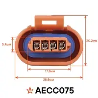 Разъём 4 pin с проводами для катушки зажигания Лада, Chevrolet, Daewoo, Geely