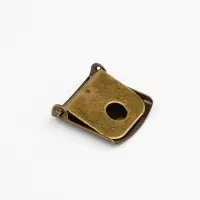 Застёжка для кепки, с люверсом, 2×2 см, цвет бронзовый
