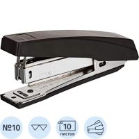 Степлер&nbsp;№10 на 10 листов, черный антистеп