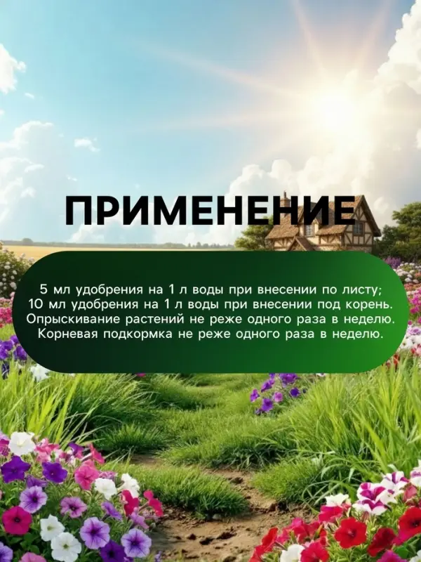 Органическое удобрение для петуний Greenife, 500 мл